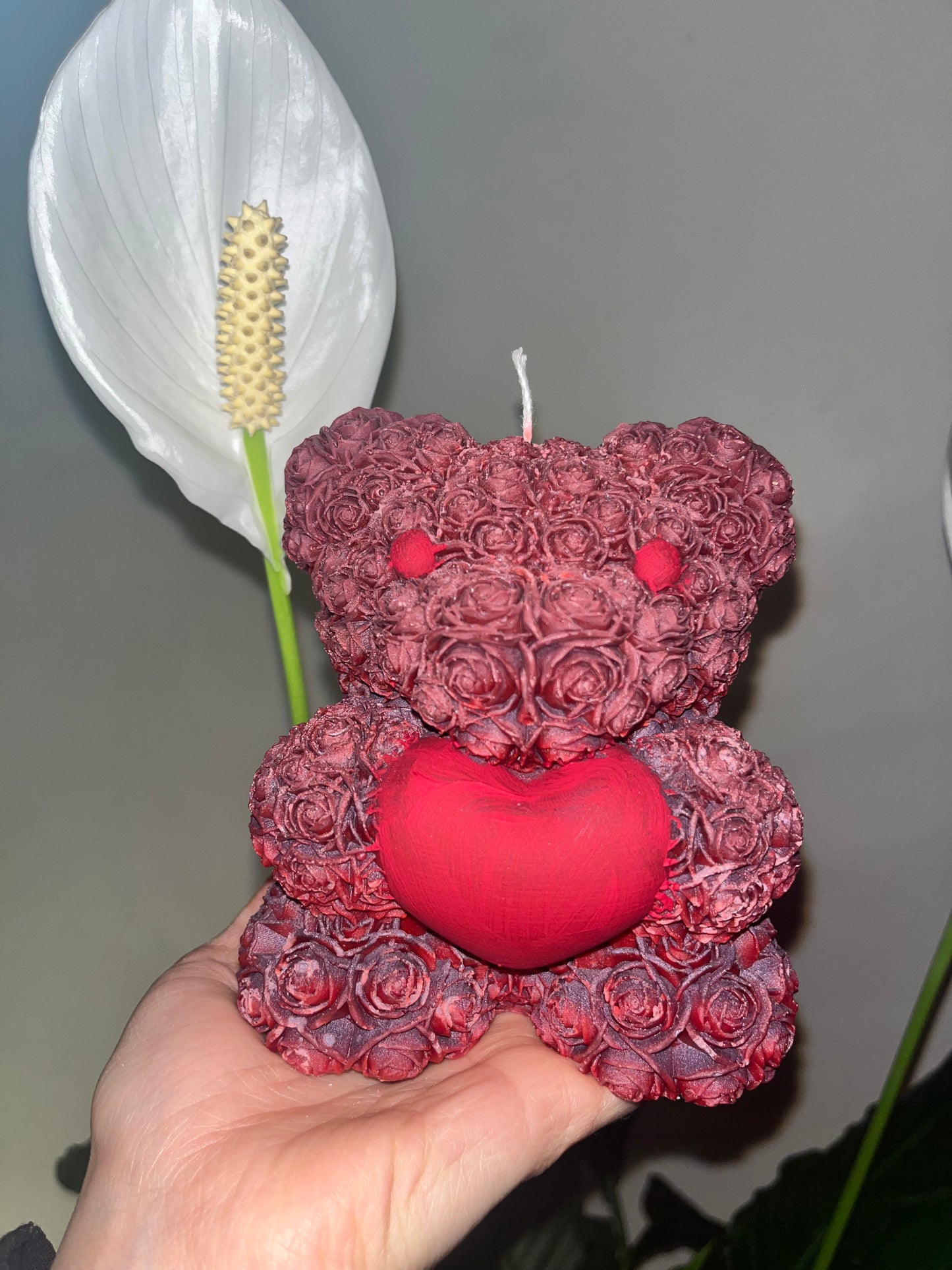 Géant nounours Saint-Valentin, fleurs 🌹